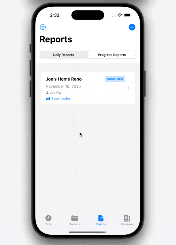 Progress Report Demo